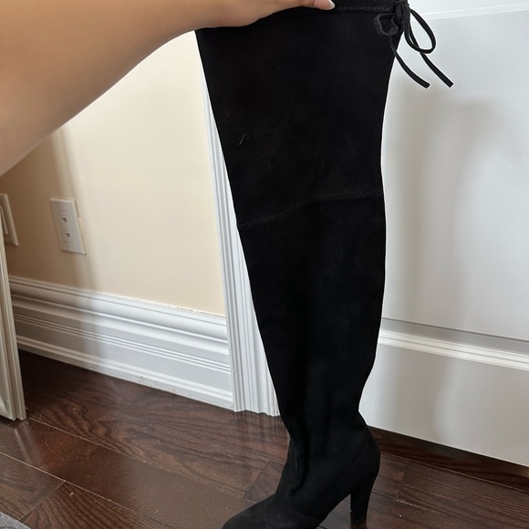 Steve Madden Gorgeous Black Suede Over the Knee Boot - Picture 12 of 14